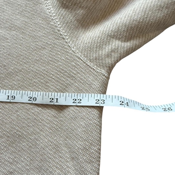 A170- cream & white striped crewneck sweatshirt with a vintage vibe #stripes - Picture 4 of 5